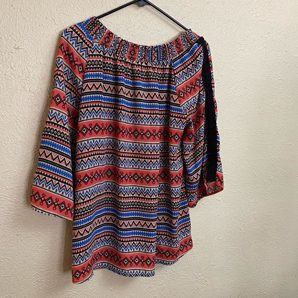 Signature I Studio Multi-Color Aztec Embroidered … - image 5